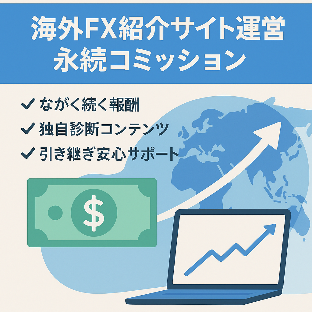 【円安で追い風】海外FX取引所の紹介サイト運営でライフタイムコミッションを実現