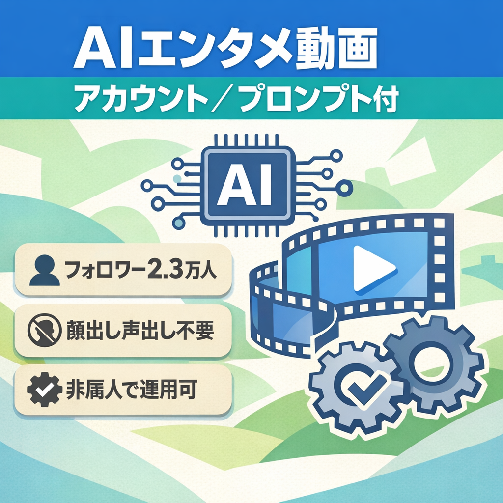 【ラッコM&A取引実績あり！総フォロワー23,000人以上！】AIを使ったエンタメ動画！AI動画作成プロンプト付き！