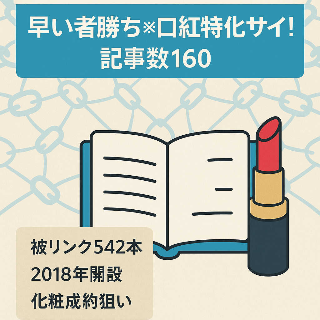 早い者勝ち※口紅特化サイト！記事数160