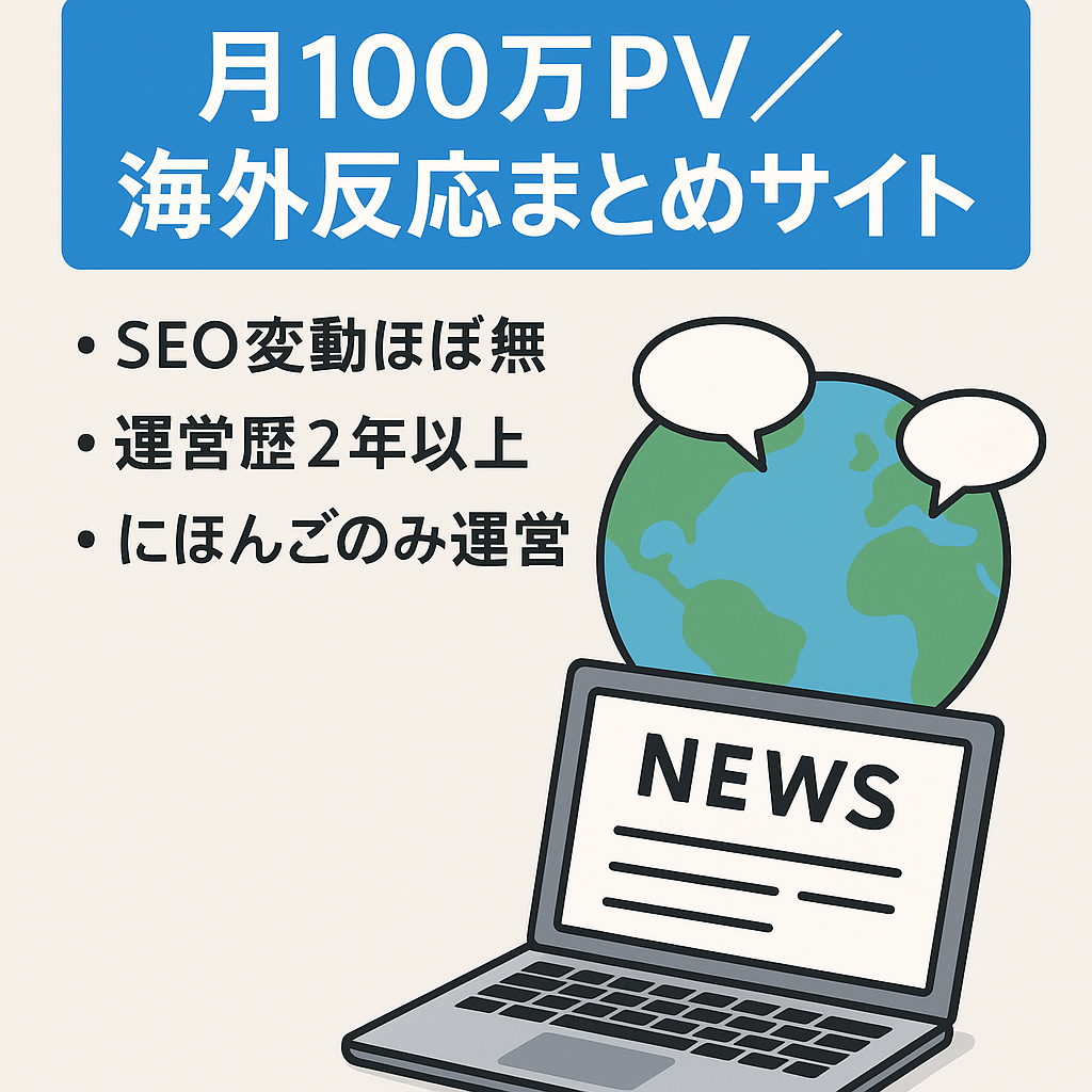 【月100万PV】運営歴2年以上の安定運営！海外の反応まとめサイト！【日本語だけで運営！】