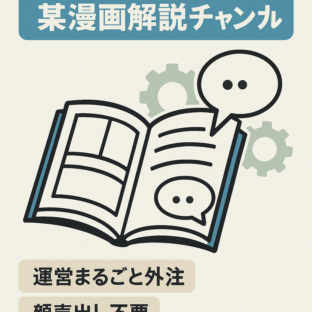 【収益化済み登録者2000人以上】某有名漫画の解説チャンネル（完全外注でOK！！）