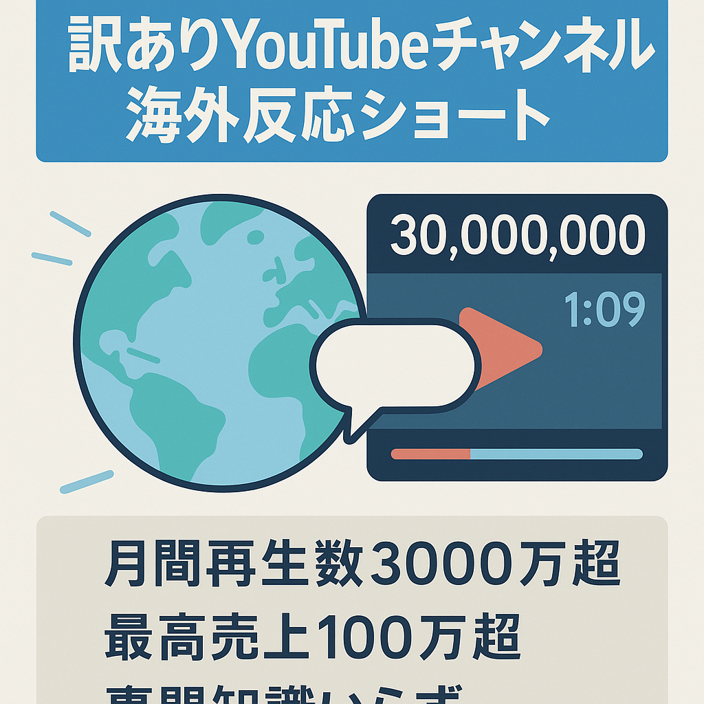 【訳あり】海外の反応×ショート特化のチャンネル【8月再生数3,000万再生超え】