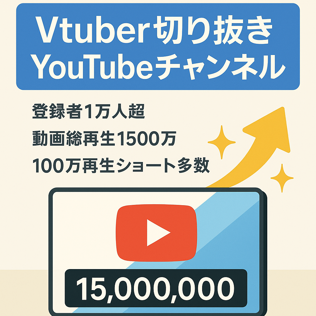 【訳あり】登録者10000人以上！Vtuberの切り抜きチャンネル【ショート動画100万再生越え数本/再生回数1500万超え動画あり】
