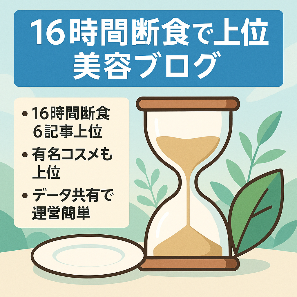 【流行の16時間断食で上位！】16時間断食をはじめとした美容ブログ