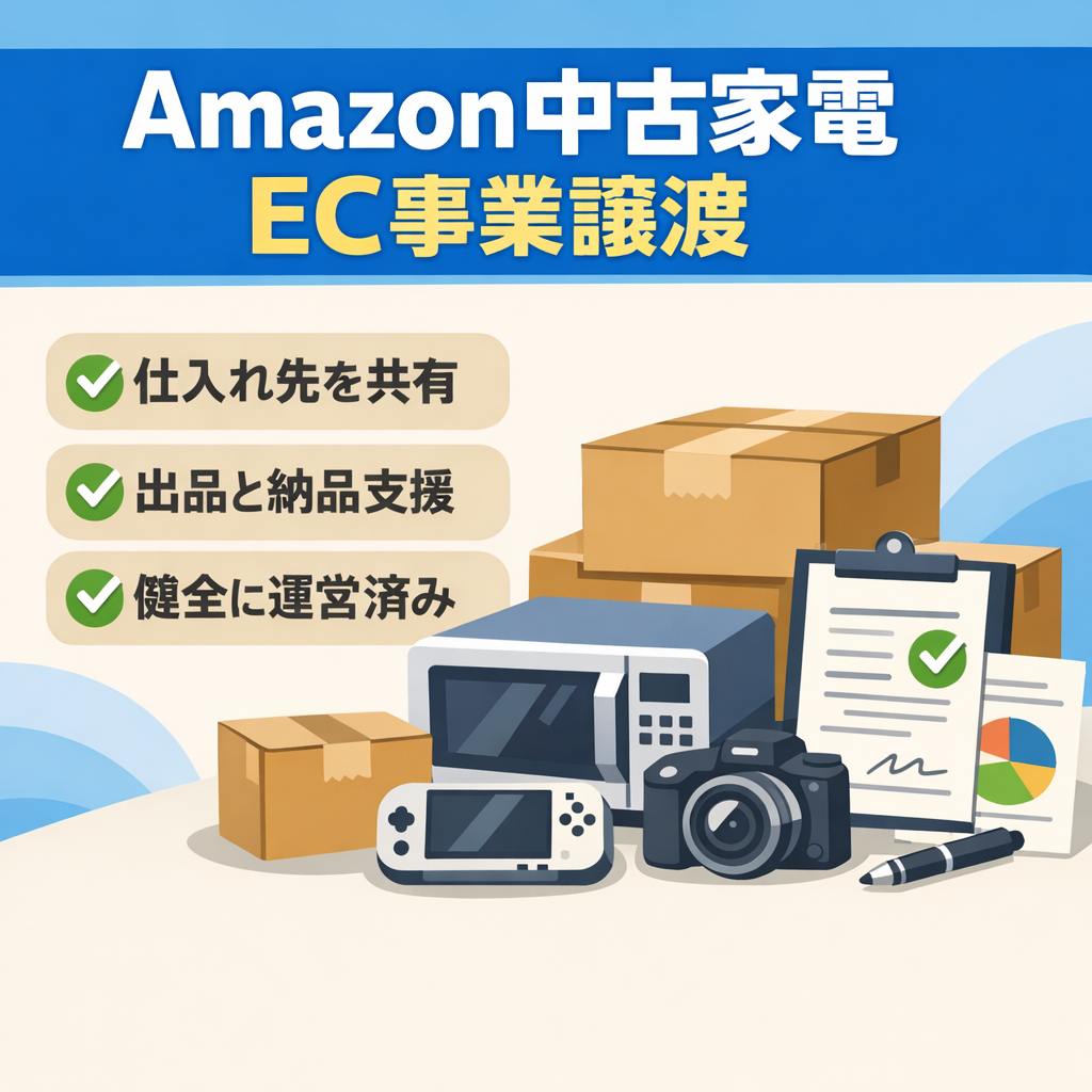 EC事業：「仕入れ先有」主に中古家電で健全運営していたAmazonEC事業譲渡
