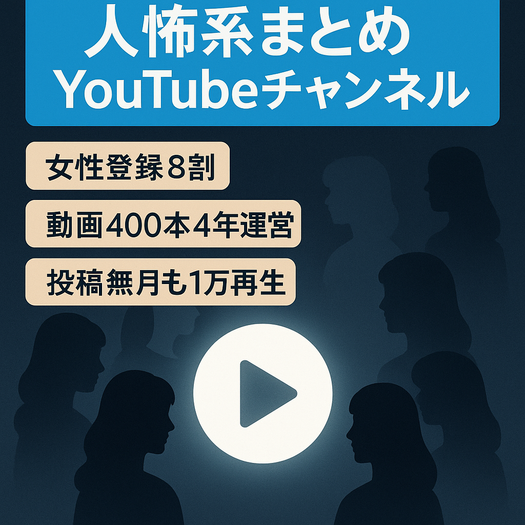 【女性登録者約８割】登録者4000人 Vyond人怖系まとめYoutubeチャンネル