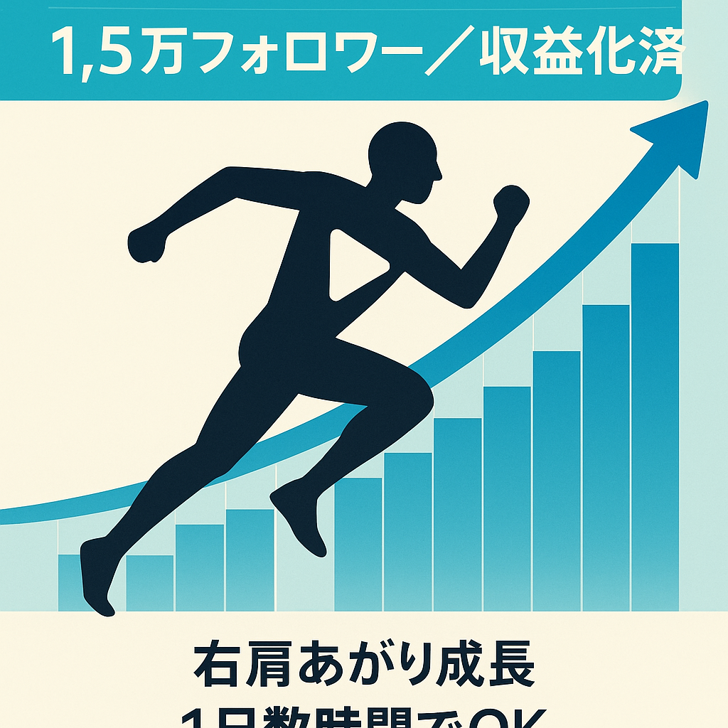 【TikTokフォロワー1.5万人/収益化済】スポーツ系アカウント｜属人性なし