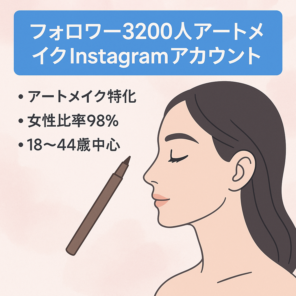 【フォロワー3200人】アートメイクに関する情報発信メディアのInstagramアカウント（リポスト運用）