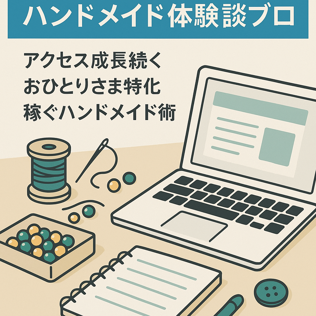 【運営5年、SEO集客のみ】ハンドメイドで稼ぐネタに強い、おひとりさま体験談記事多めのブログ。ドメインパワー 21.9