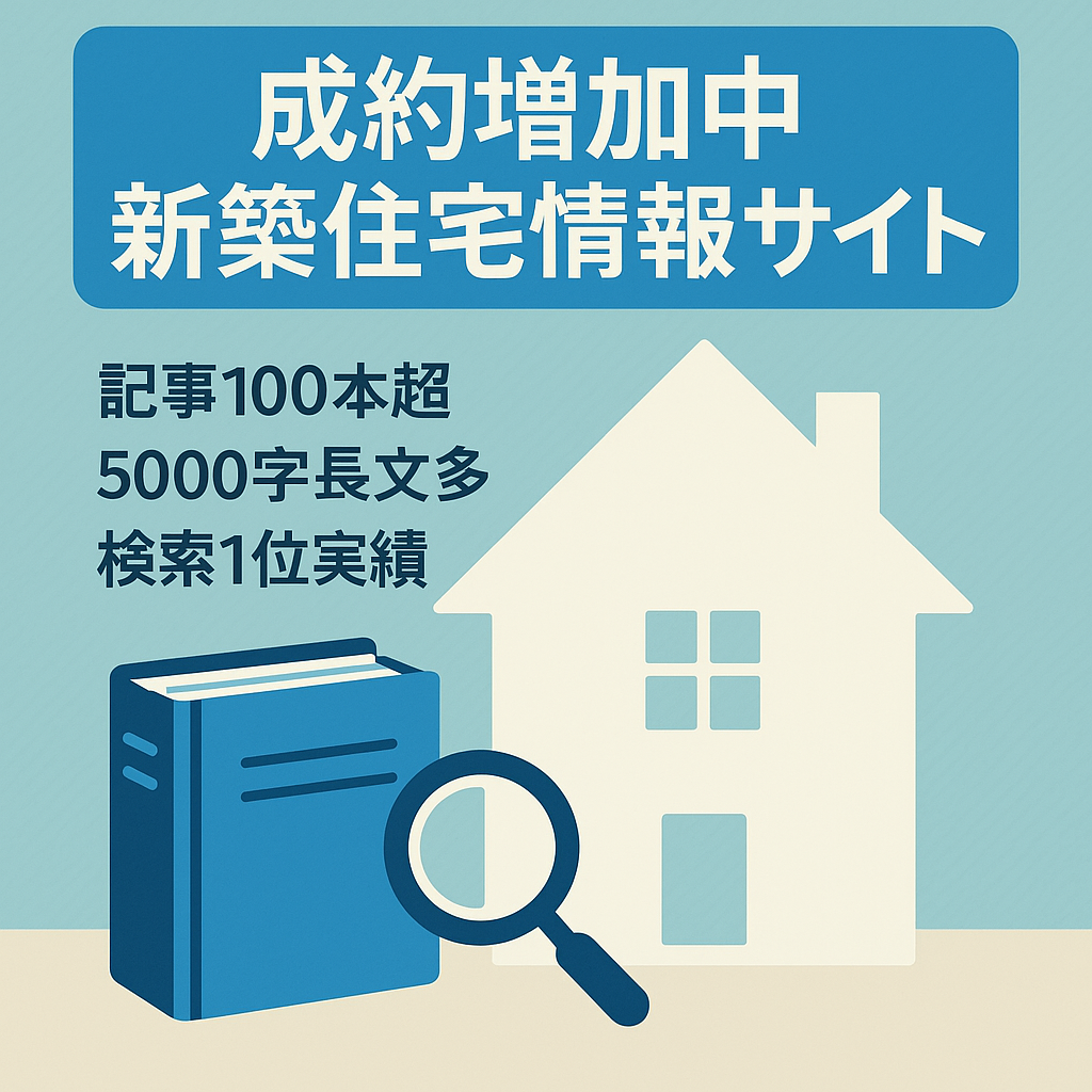 【CV発生数上昇傾向】新築住宅ご検討中の方を集客できる情報サイト(注文住宅・建売住宅・住宅ローン)