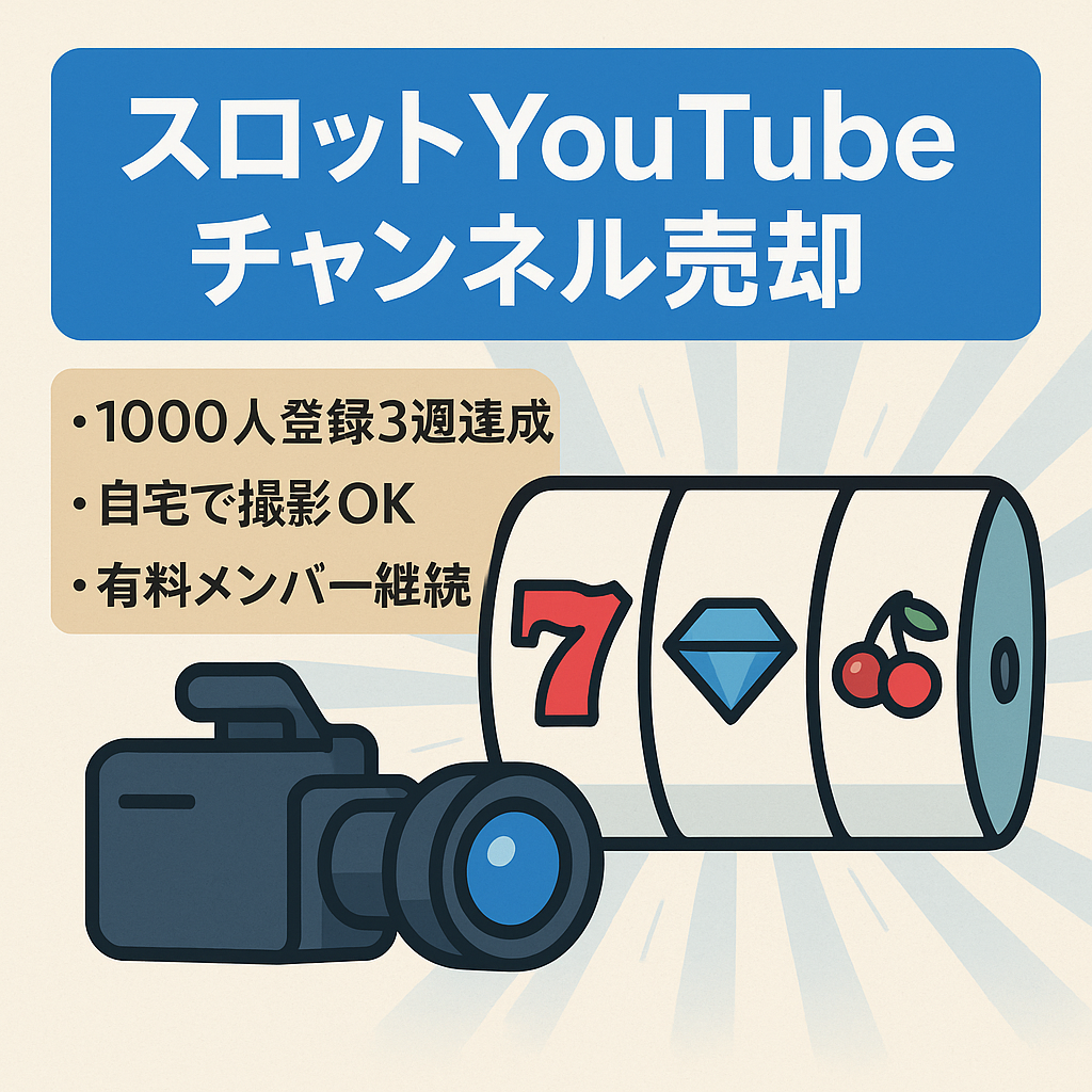 自宅撮影可能 スロットYouTubeチャンネル 登録者1000人まで3週間で達成！