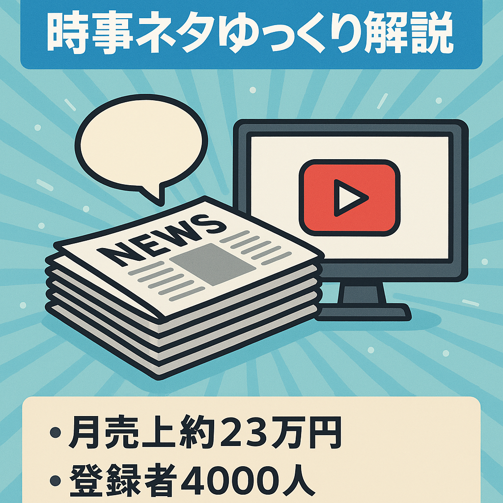 【3月/売上 約23万】時事ネタ系ゆっくり解説【登録者4000人/フル外注可】