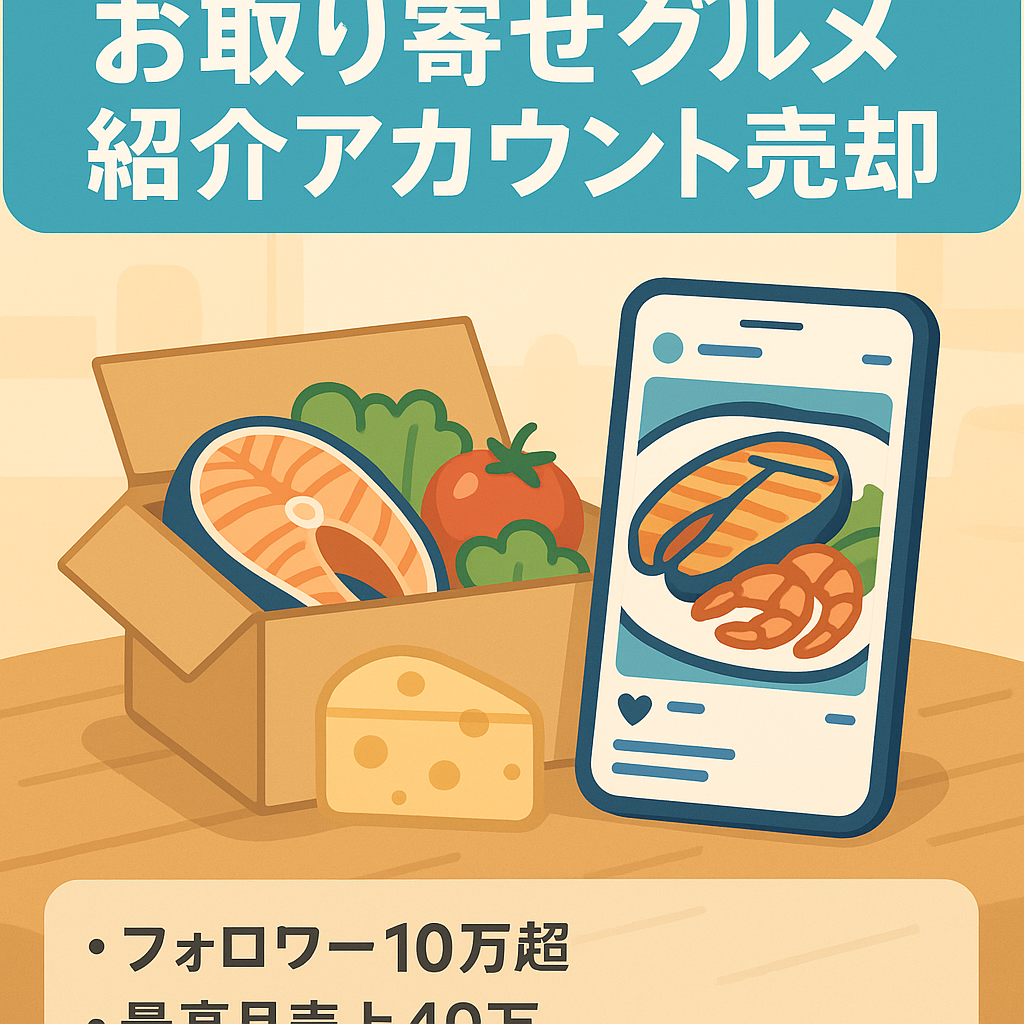 【フォロワー約10万人・直近半年の最高売上40万/月(固定案件9割)・35歳以上女性が半数以上】お取り寄せグルメ紹介アカウント(オリジナル+リポスト)