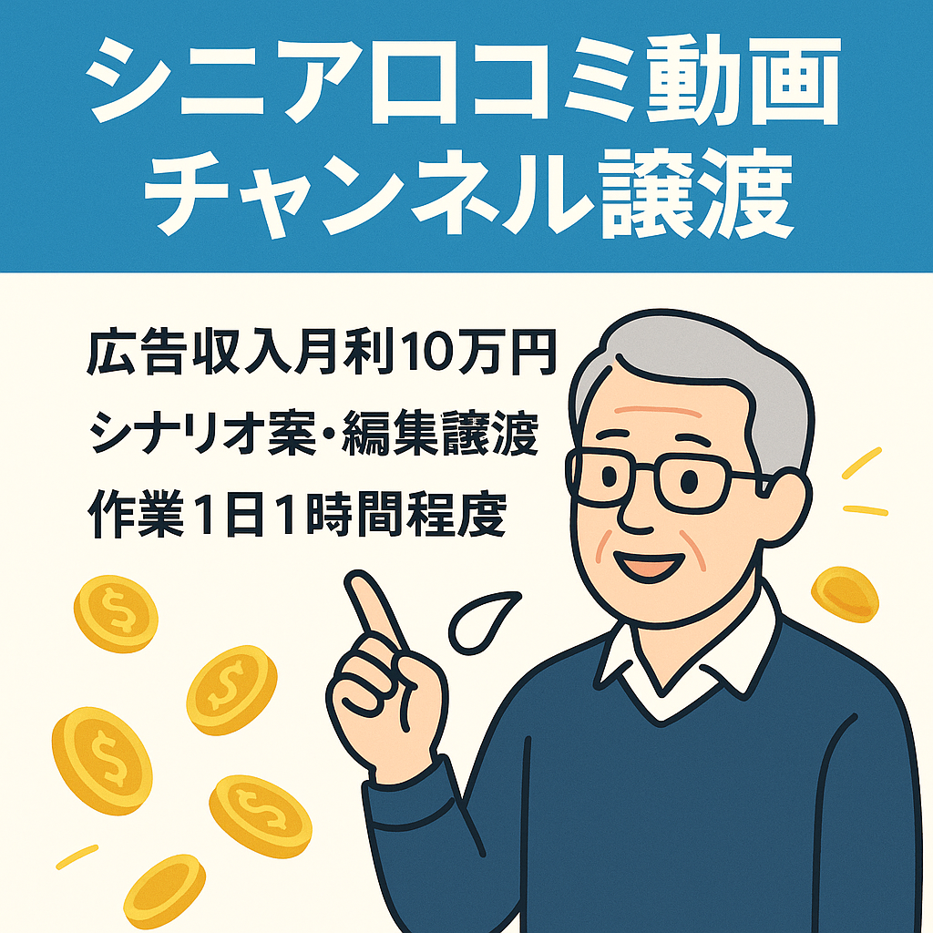 シニアの口コミ　広告収入10万円　シナリオプロンプトと動画編集外注込み