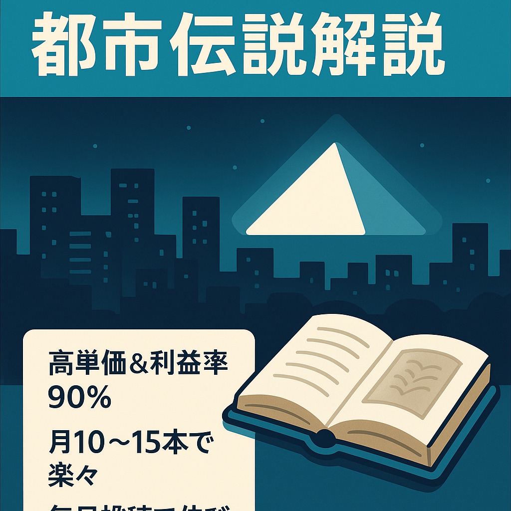 【YouTube登録者1.8万超】★高単価・平均利益率90％超え!!★2.3日に1投稿!!★都市伝説系のゆっくり解説【顔出し無し・非属人】