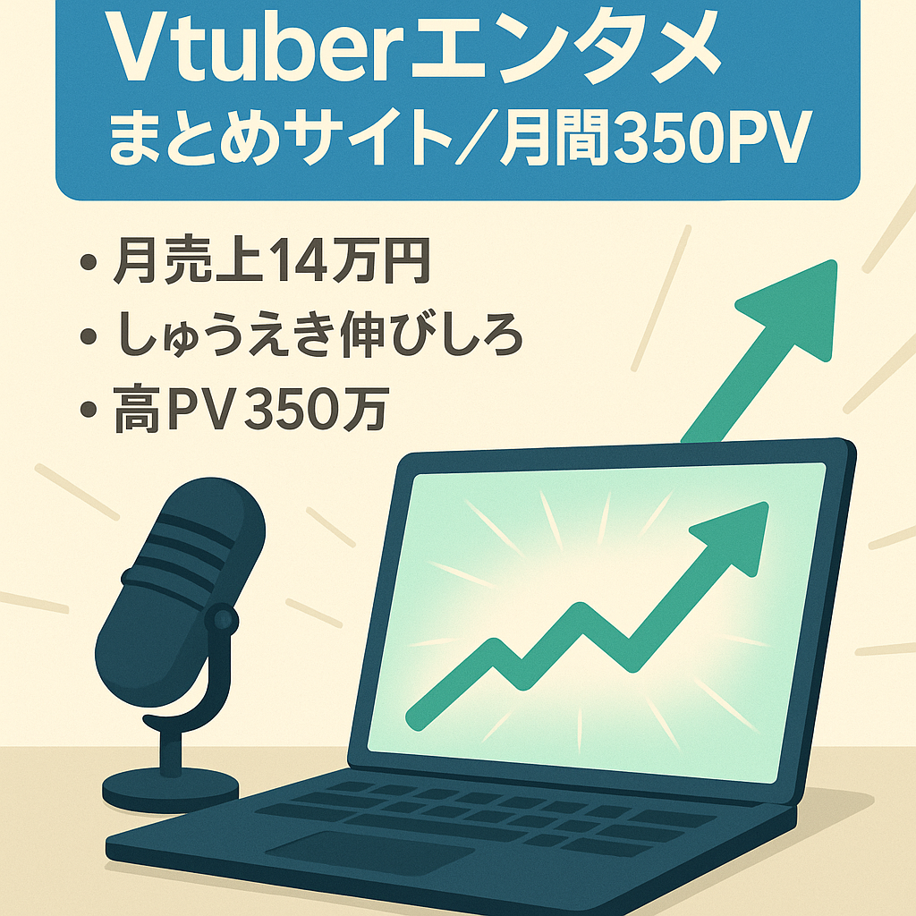 【月間PV350万↑】Vtuberを中心としたエンタメ系まとめサイト