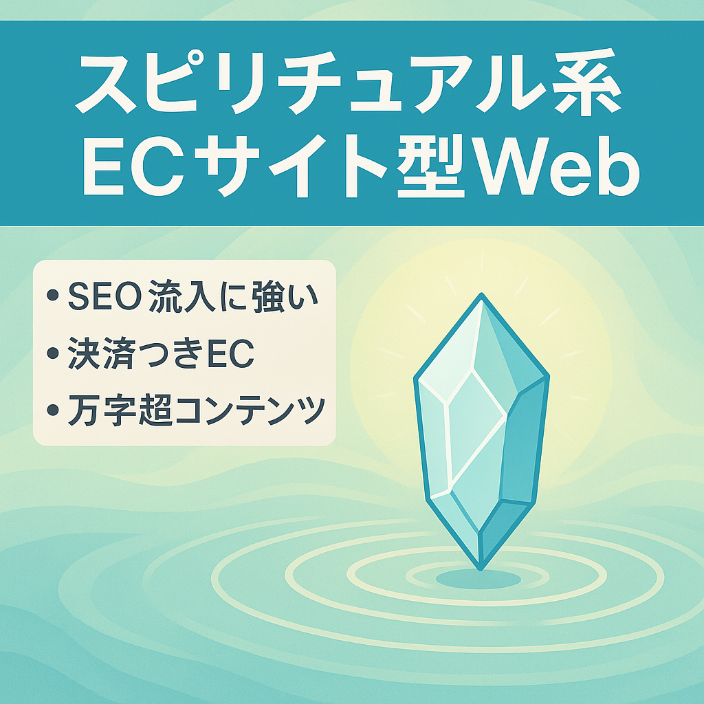 スピリチュアル/健康/神道/ライフワーク等、「波動を上げる」をテーマにした本格ネットショップ(ECサイト)型WEBサイト【Wordpress×WooCommerce対応】