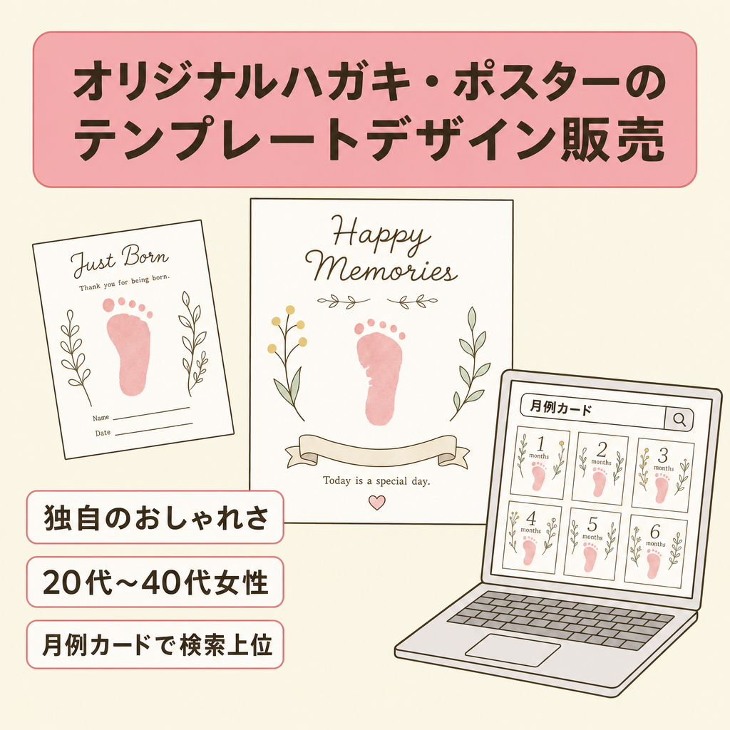 オリジナルハガキ・ポスターのテンプレートデザイン販売