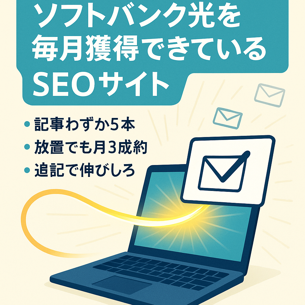 ソフトバンク光を毎月獲得できているSEOサイト