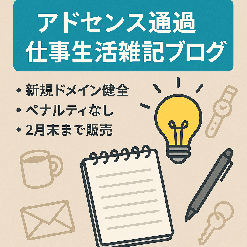 アドセンス合格済｜仕事や生活で役立つアイデア・マナーを紹介する雑記ブログ
