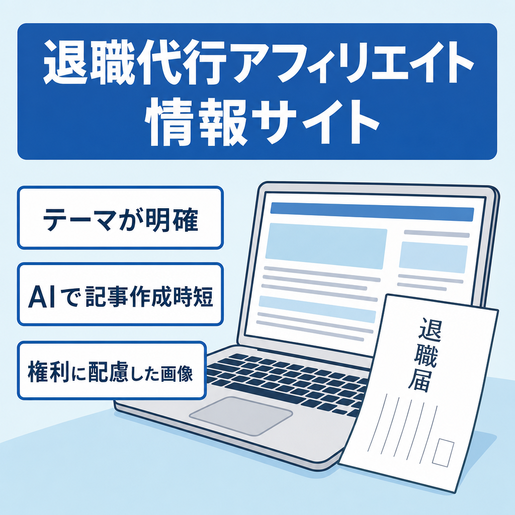 【最終値下げ・アフィリエイト・集客用コラムに】退職代行サービス利用検討中の方に向けた実用的なミニ情報サイト