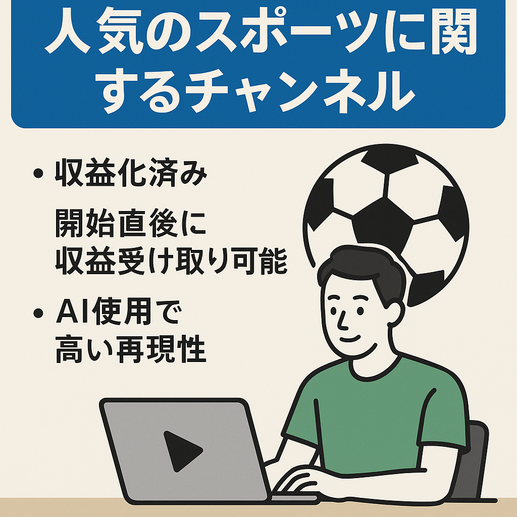 【収益化済み】人気のスポーツに関するチャンネル【属人性ゼロ】