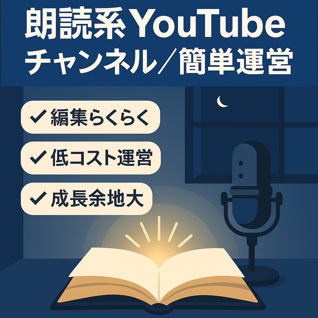 YouTube　朗読系チャンネル　誰でも簡単運営