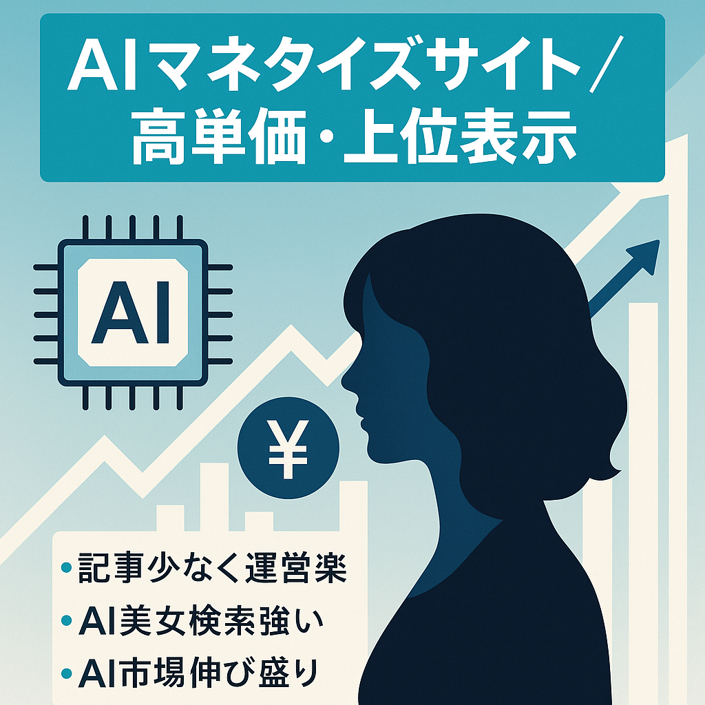 【AIマネタイズのサイト】これから伸びるジャンル！高単価案件！すでに上位表示
