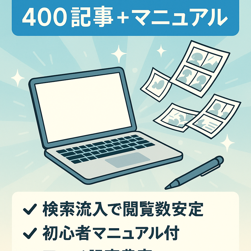 【上位表示記事多数！】記事数400以上で安定的に月収10万！アニメ中心に書くネタに困らないエンタメ雑記ブログ。※ライティングマニュアル付！