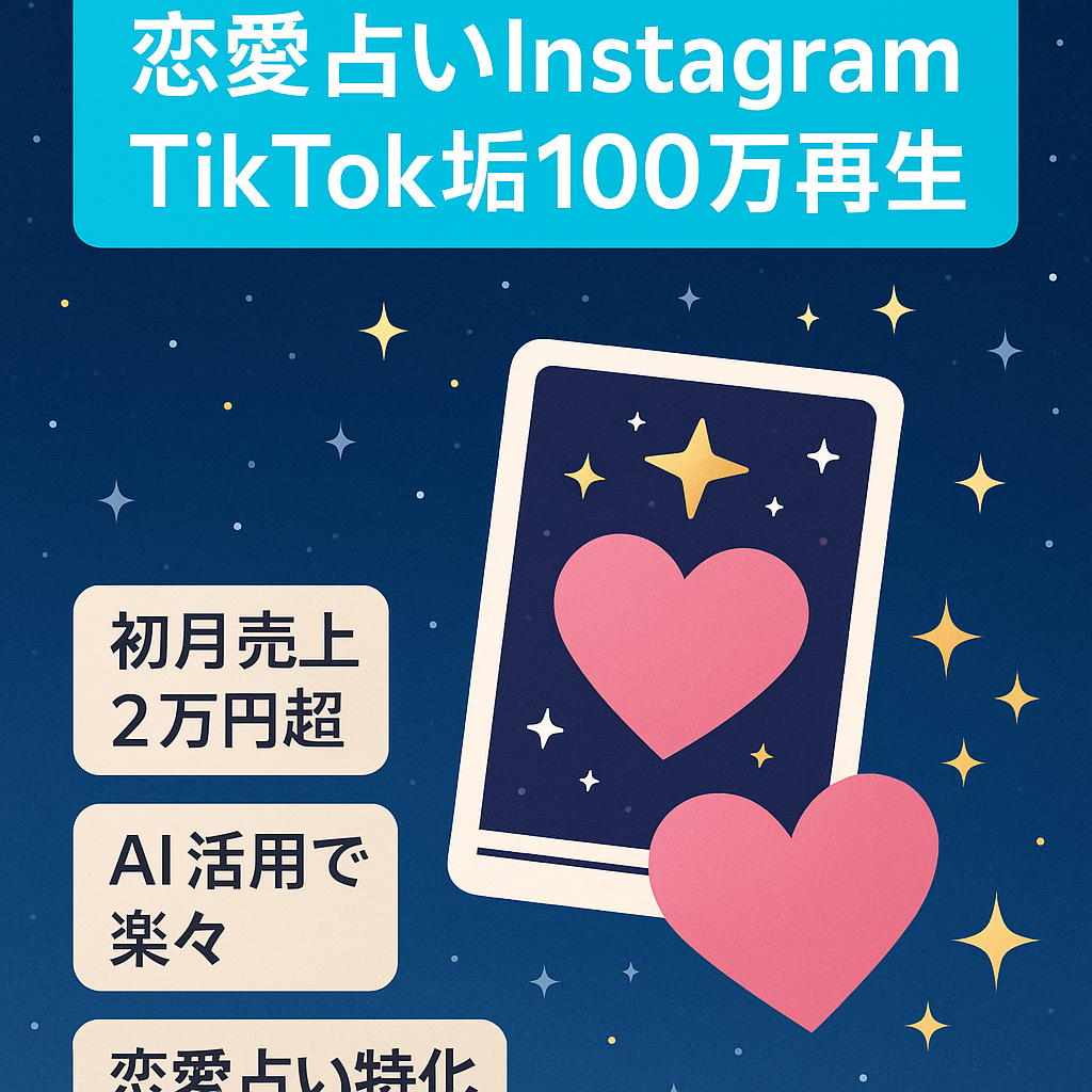Instagram/Tiktokの恋愛/占いアカウント/譲渡後もすぐに収益化◎(100万再生越え動画あり)