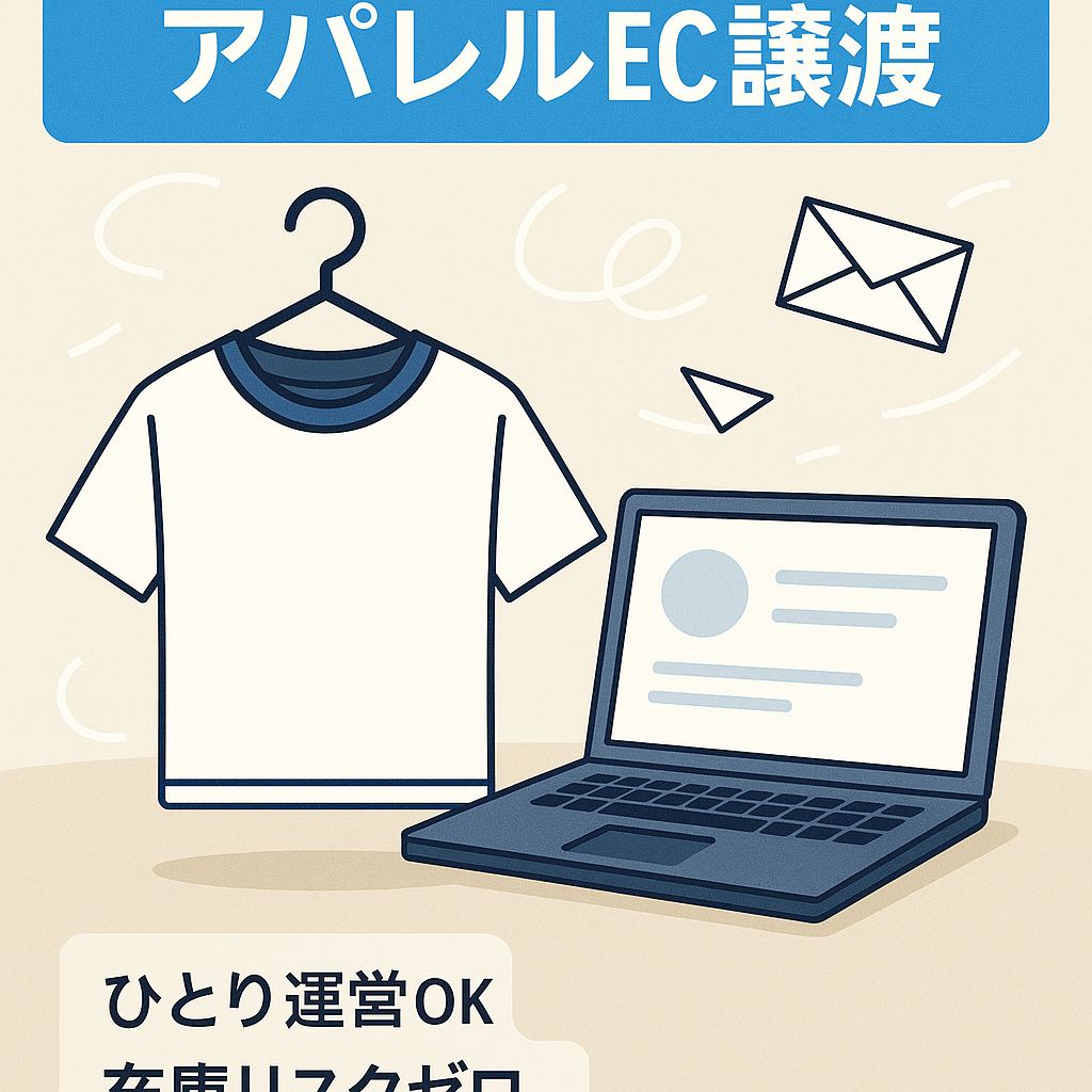 Shopify無在庫・アパレルブランドのEC事業譲渡【譲渡後1ヵ月サポート】【一人でも運営可能・在庫リスクなし】