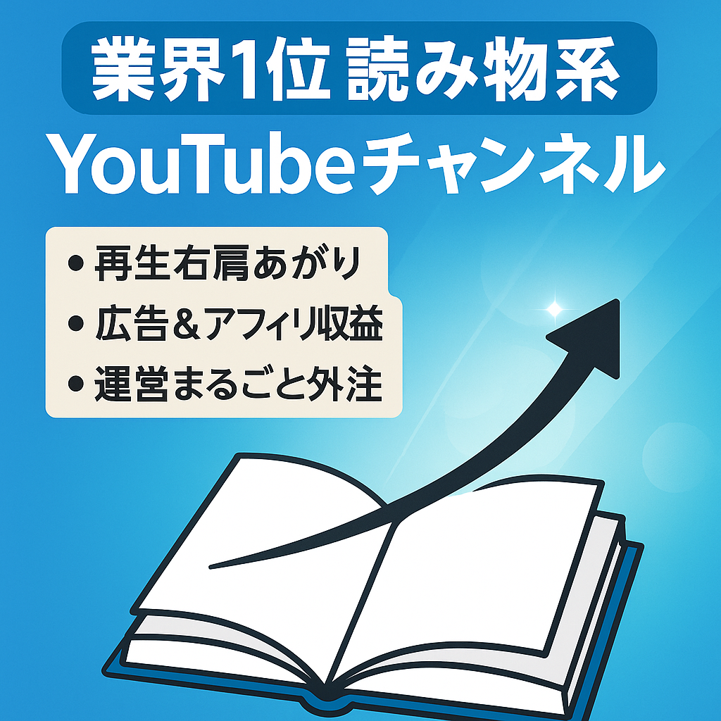 【3月売り上げ300万円】今後の成長に期待ができる読み物系のYouTubeチャンネル。【業界NO.1アカウント】