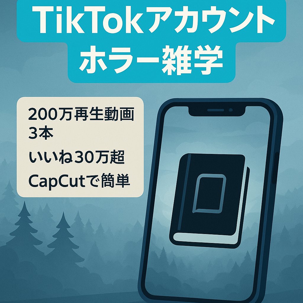 【TikTok 初心者でも簡単】ホラー雑学系です‼︎再生数200万越えの動画3本有り‼︎フォロワー数7800人以上‼︎属人性無しでCapCut で作成可能‼︎【早期売却希望】