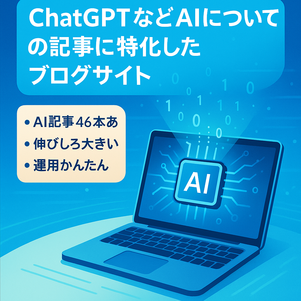 ChatGPTなどAIについての記事に特化したブログサイト