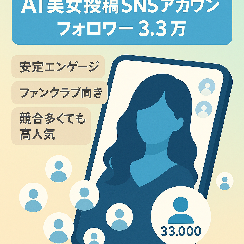 【フォロワー数3万3000人】AI美女コンテンツを投稿していたアカウント。