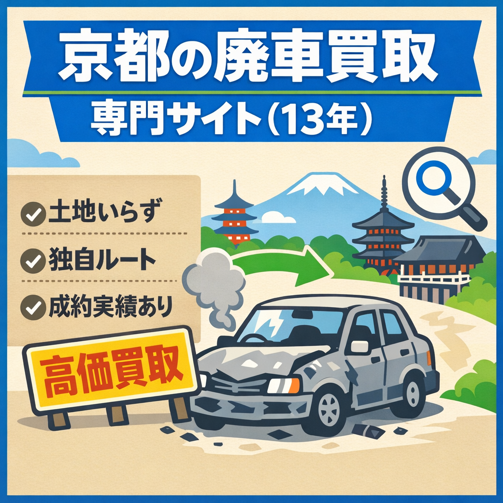 京都SEO流入あり｜廃車買取専門サイト｜ドメイン13年｜収益化済み・成約実績あり