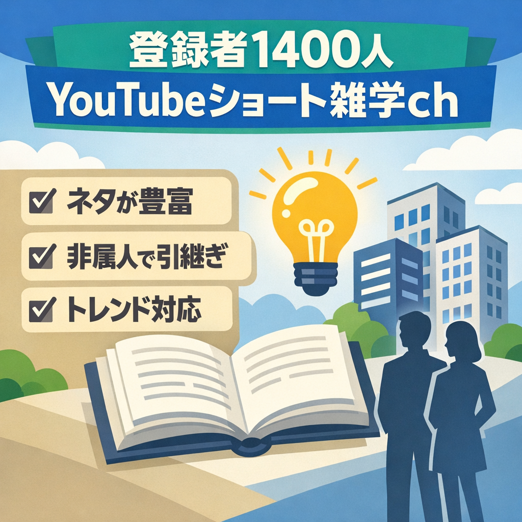 【雑学✖️非属人✖️YouTube】登録者1400人_YouTubeショート雑学ch（企業・団体・偉人を扱うch）