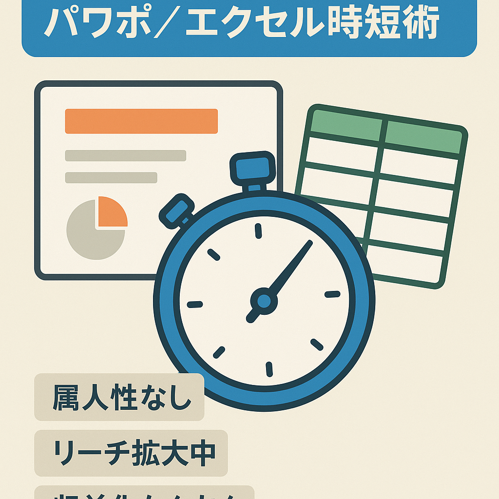 【インスタフォロワー約4,600人】パワーポイント/エクセルの時短術を配信