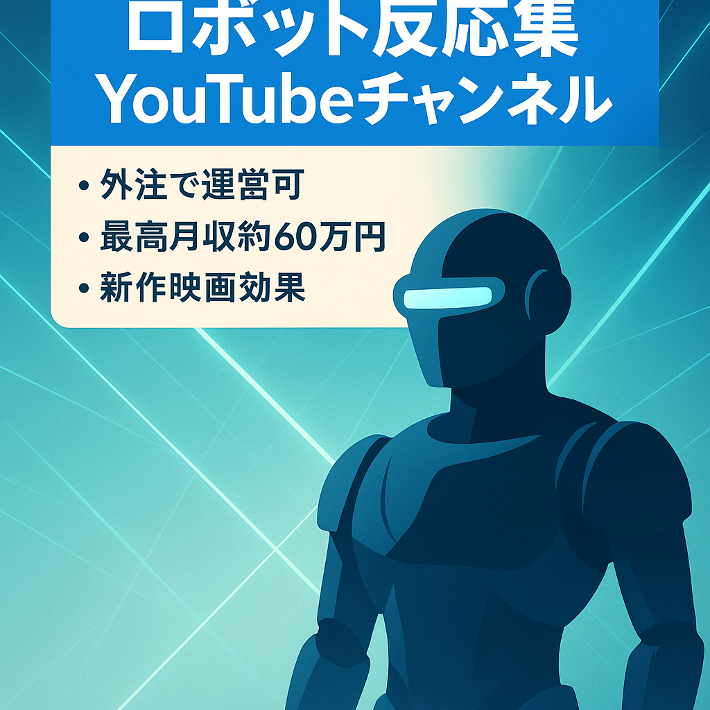 人気ロボット系反応集ch・【スピード重視】【外注可能】【属人性なし】【最高月収約60万円（10月から投稿無し※ショートのみ投稿）】
