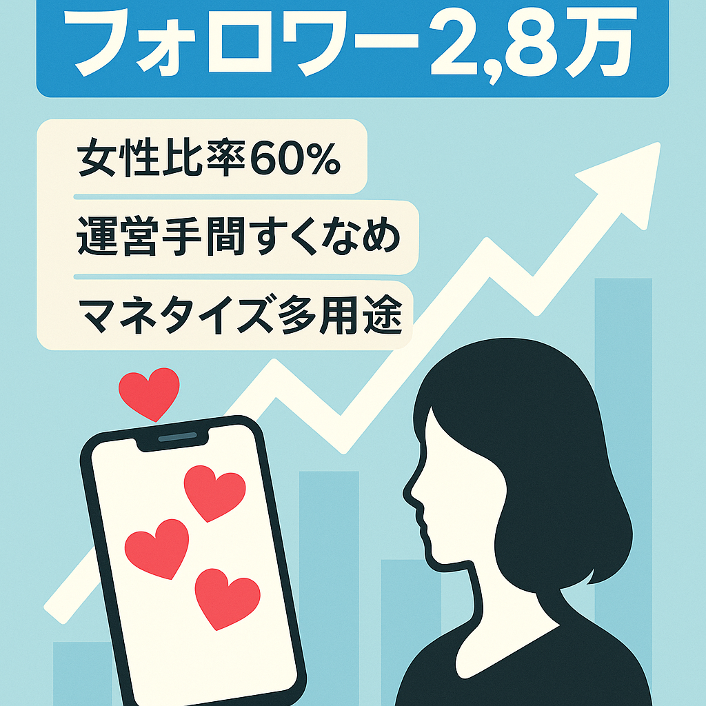 【最安値】【TIKTOKフォロワー27900人！恋愛アカウント】マネタイズ、実績、集客など使用用途は多いです！！