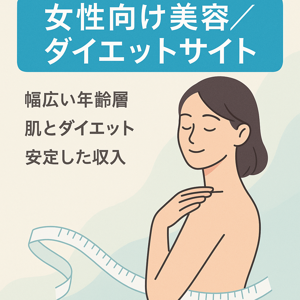女性の肌系美容サイト・ダイエットサイト　年齢層20代～60代