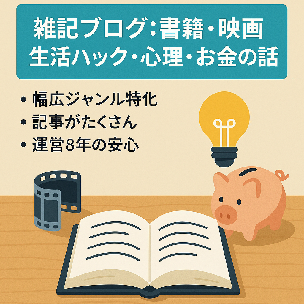 雑記ブロク：書籍・映画・生活ハック・心理・お金の話