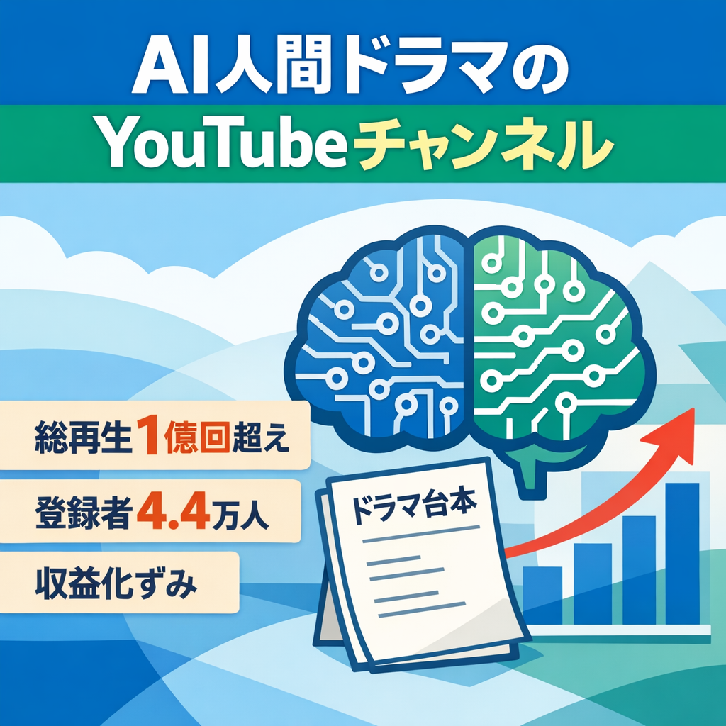 【１億回再生超え！登録者4.4万人突破！】AI人間ドラマのYouTubeチャンネル