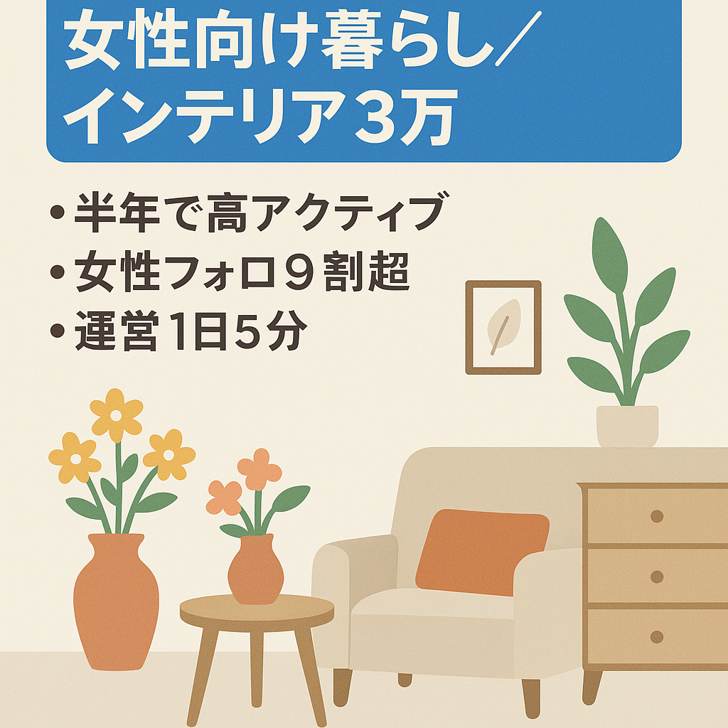 【Instagram】女性向け暮らし・インテリア系　3万人超えアカウント