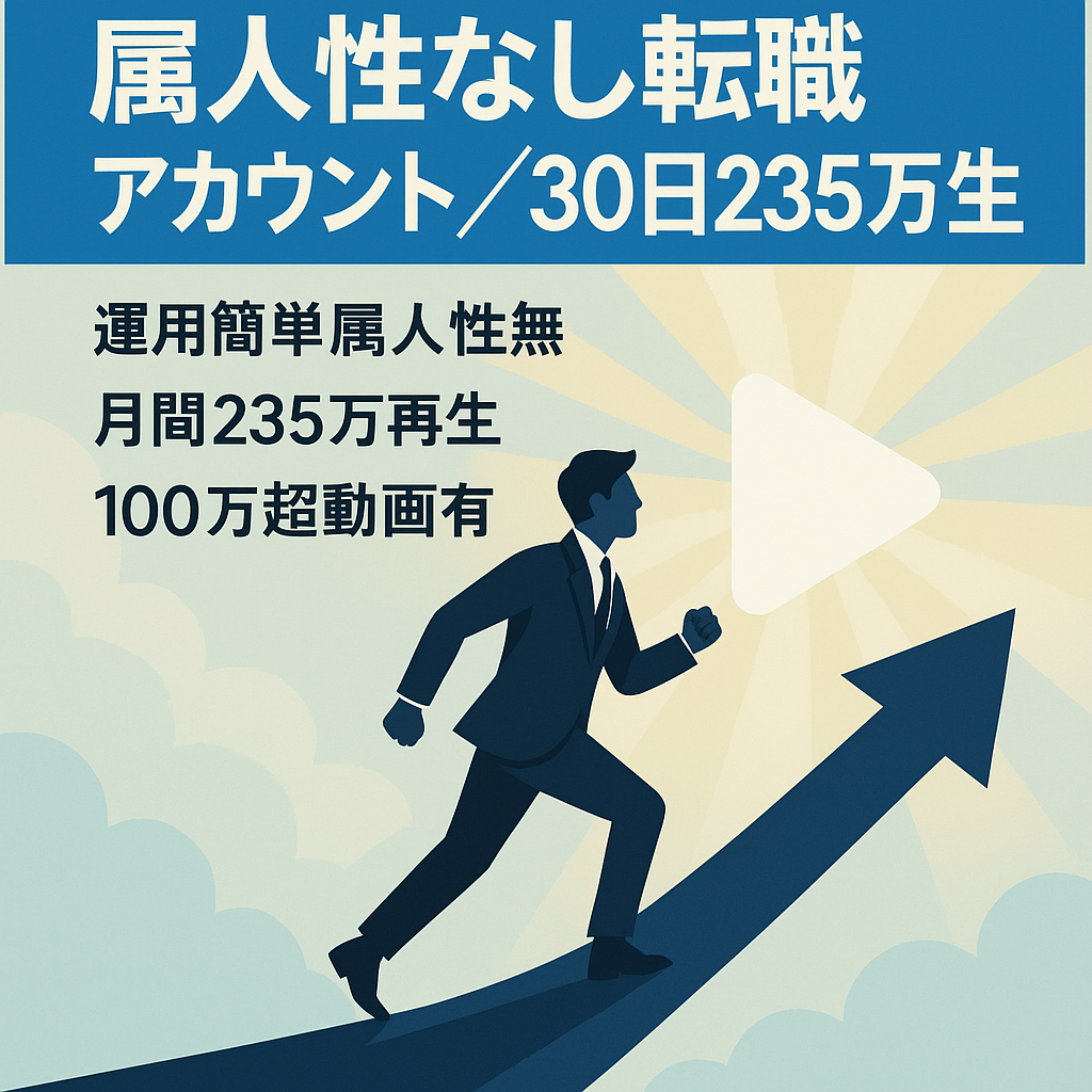 【直近30日間の再生数235万回】属人性のない転職アカウント