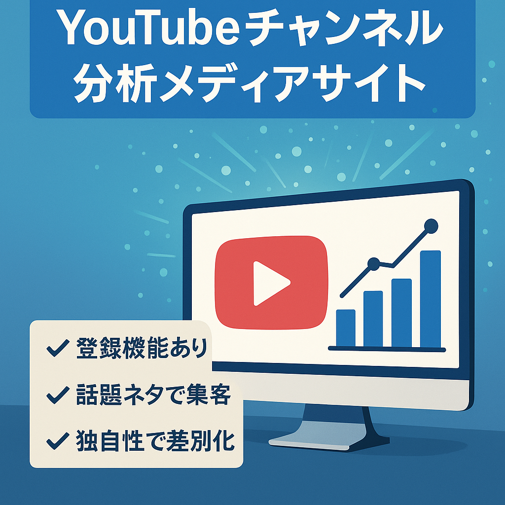 【YouTuber分析メディア】YouTubeチャンネルを登録して分析できるメディアサイト