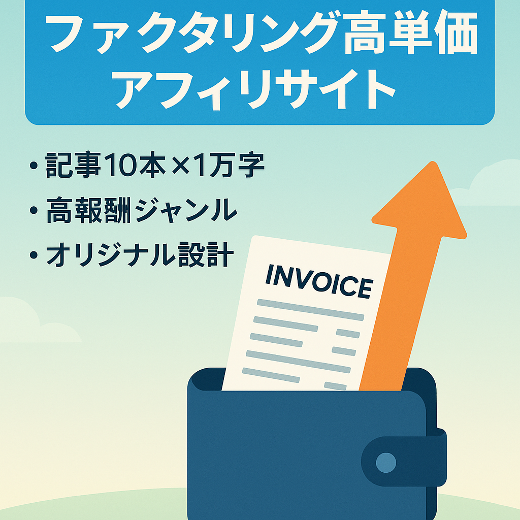 高単価アフィリエイト「ファクタリング」のWebサイトメディア