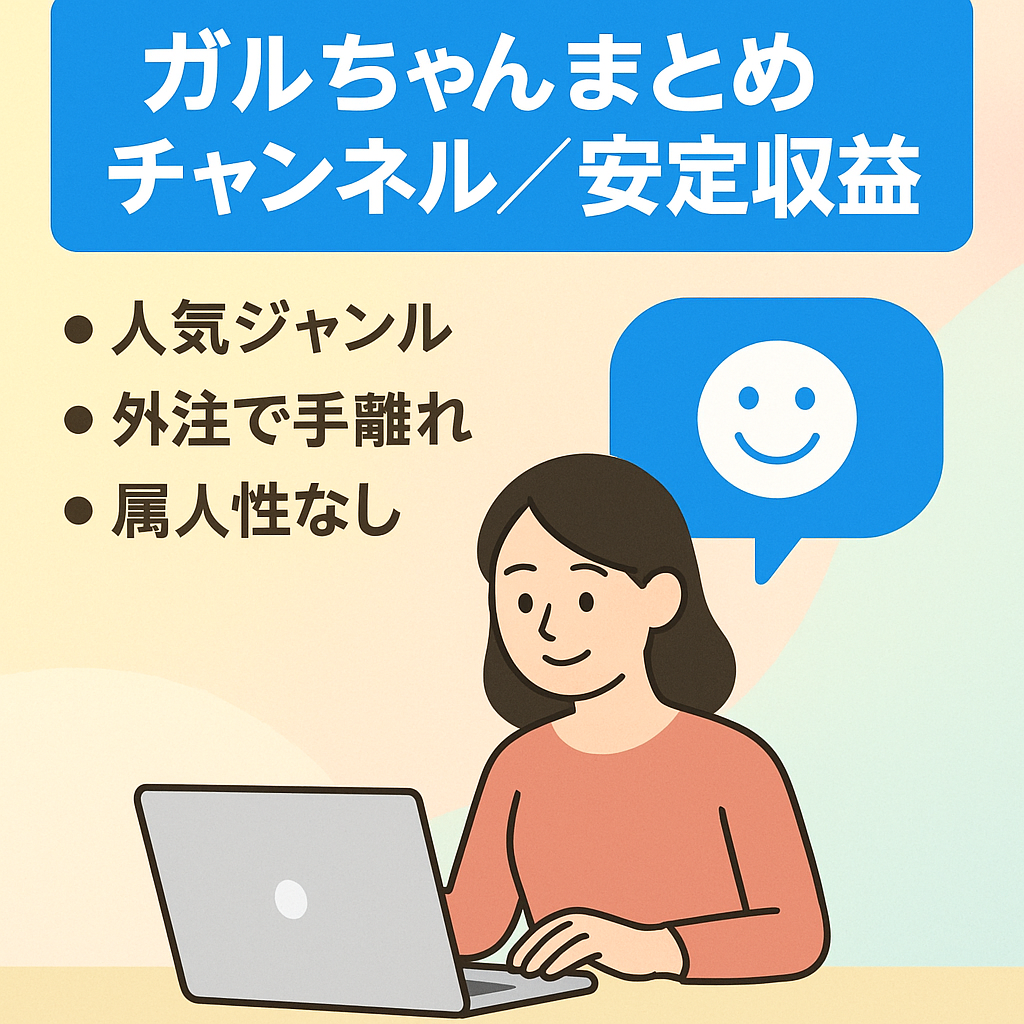 【安定収益＿外注化済み＿属人性なし】人気のガルちゃんまとめチャンネル