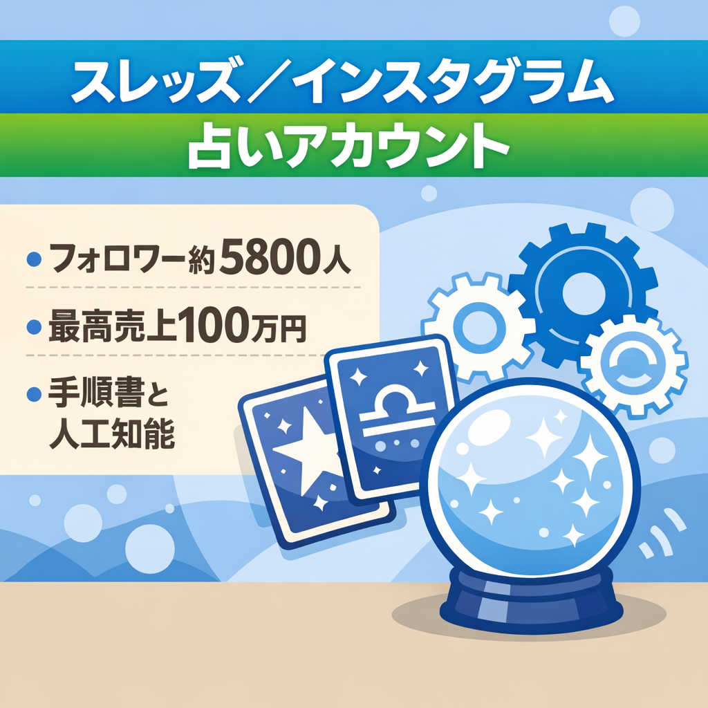 【総フォロワー約5800人】Threads&インスタ占いアカウント│マニュアル充実│AI時短