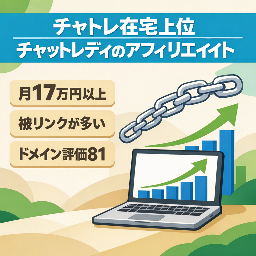 【「チャトレ在宅」で上位】チャットレディのアフィリエイトサイト【月17万円以上】